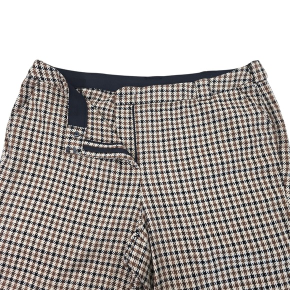 Lane Bryant Brown Houndstooth Pants Plus Size 28 Straight Leg Career Trousers - Picture 5 of 7